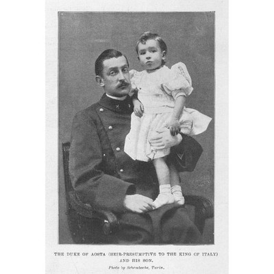 Prinz Emanuele Filiberto, Herzog von Aosta - Antikdruck 1901