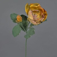 Artplants Kunstblume Magnolie Garetho, Orange-Gelb, 70Cm, Ø10Cm