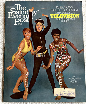 Bundle! Sept.-Nov. 1968 Sat. Evening Post, Goldie Hawn, Faye Dunaway, Merce C.
