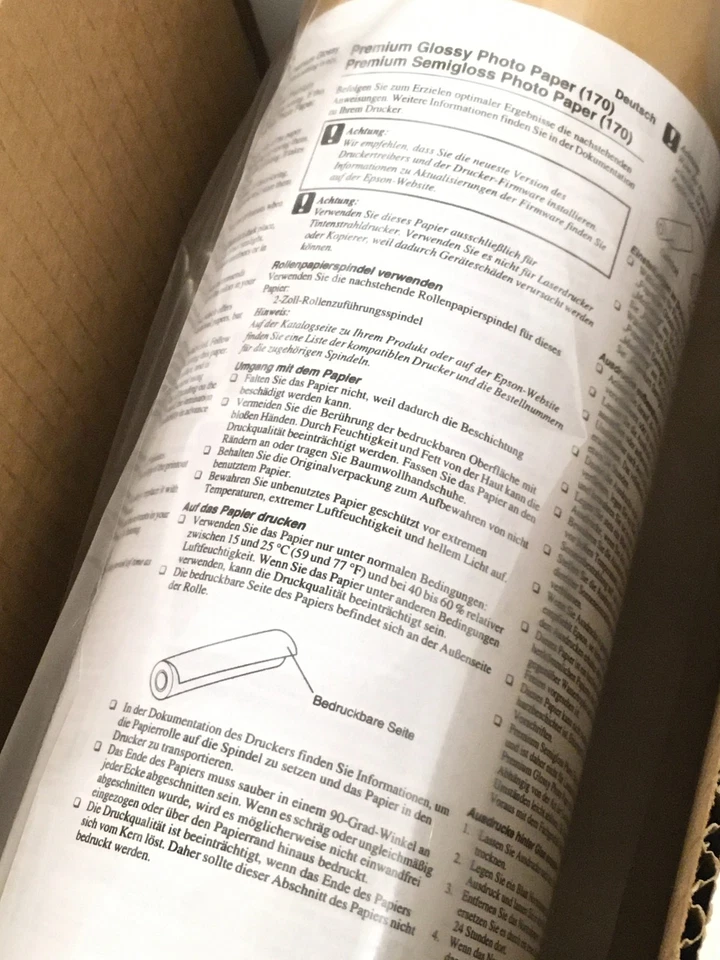 NEW Epson S041391 Premium Semigloss Photo Paper 36 Inch x 100 Foot Roll FREESHIP - Image 4 of 4