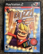 Buzz The Mega Quiz SONY PLAYSTATION 2 PS2 GAME Complete CIB Tested & Working