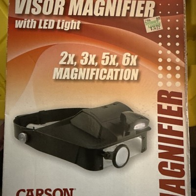 Carson LV-10 LumiVisor LED Lighted 2x/3x/5x/6x Head Worn Magnifier Work Light