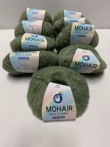 9pcs/225g Premium Alpaca Mohair Yarns Mohair Fiber Suitable for Knitting New - product listing photo