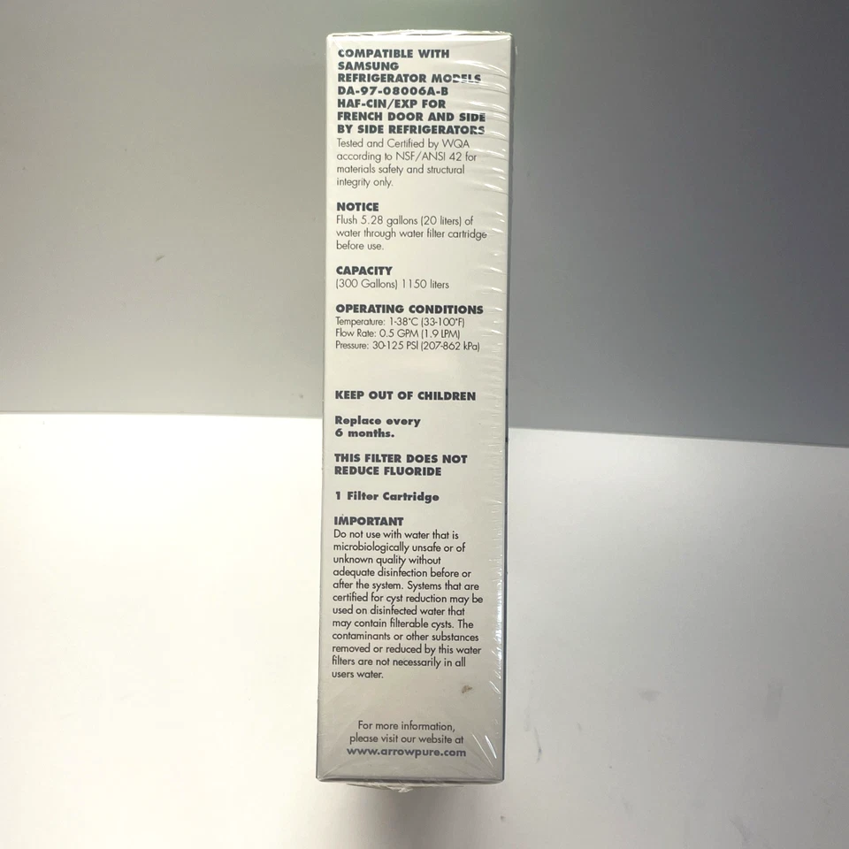 Arrowpure Refrigerator Water Filter #APF-0300 for Samsung DA29-00020B Set Of 3 - Image 3 of 4