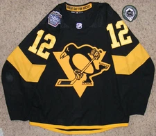 Pittsburgh Penguins #12 Dominik Simon 2019 Stadium Series Game Worn Jersey