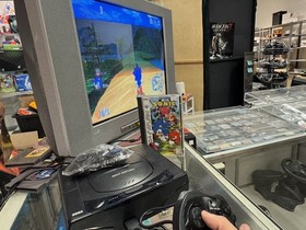 Sega Saturn Complete Console Bundle Two Controls & Sonic R & Virtual cop Tested