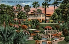 Winter Residence John D Rockefeller Ormond Beach Florida vintage postcard p298