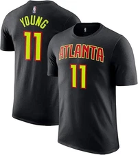 NBA Boys Youth 8-20 Atlanta Hawks Trae Young Official Game Time T-Shirt  Sz-L