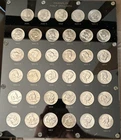 Set of 35-1948-1963 BU Silver Franklin Half Dollars in Capital Plastic
