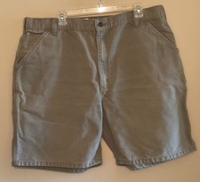 Carhartt Shorts Mens 42 Vintage B25 Khaki Carpenter Canvas Duck VTG Y2K Workwear