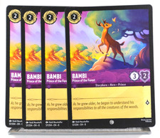 Disney Lorcana TCG Reign of Jafar Bambi Prince of the Forest 57/204 Common x4