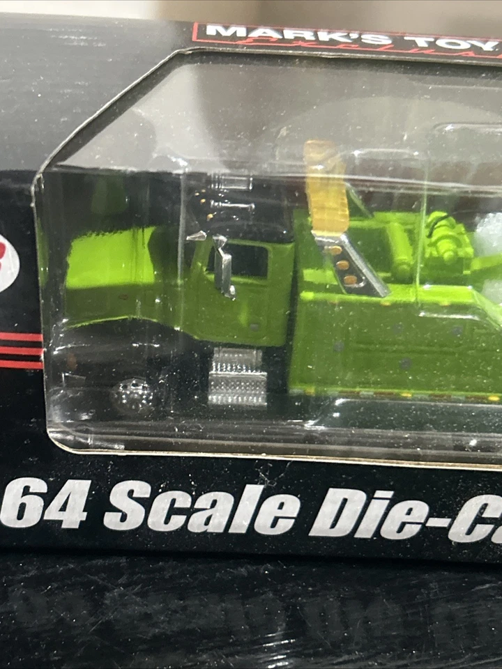 New In Box 1/64 MTB Green Spec Cast Peterbilt Wrecker Tow Truck “Marks Toy Box” - Image 3 of 4