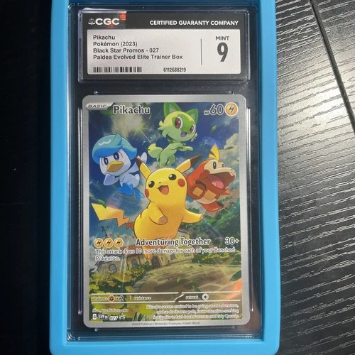 Pikachu 027 Black Star Promo CGC 9 Palaces Evolved ETB