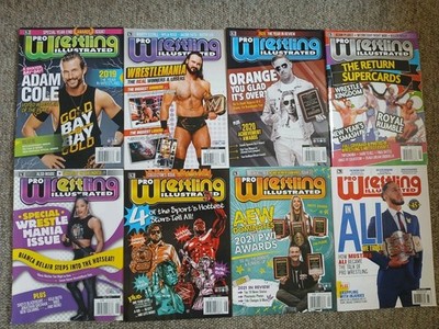PWI Magazine Lot Of 8 2020, 2021, 2022, 2024 WWE, AEW, TNA, NJPW, ROH 