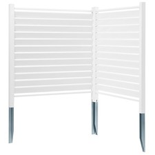 Uimoso 48" W x 48" H Vinyl Privacy Fence Panels Air Conditioner Fence Louvered