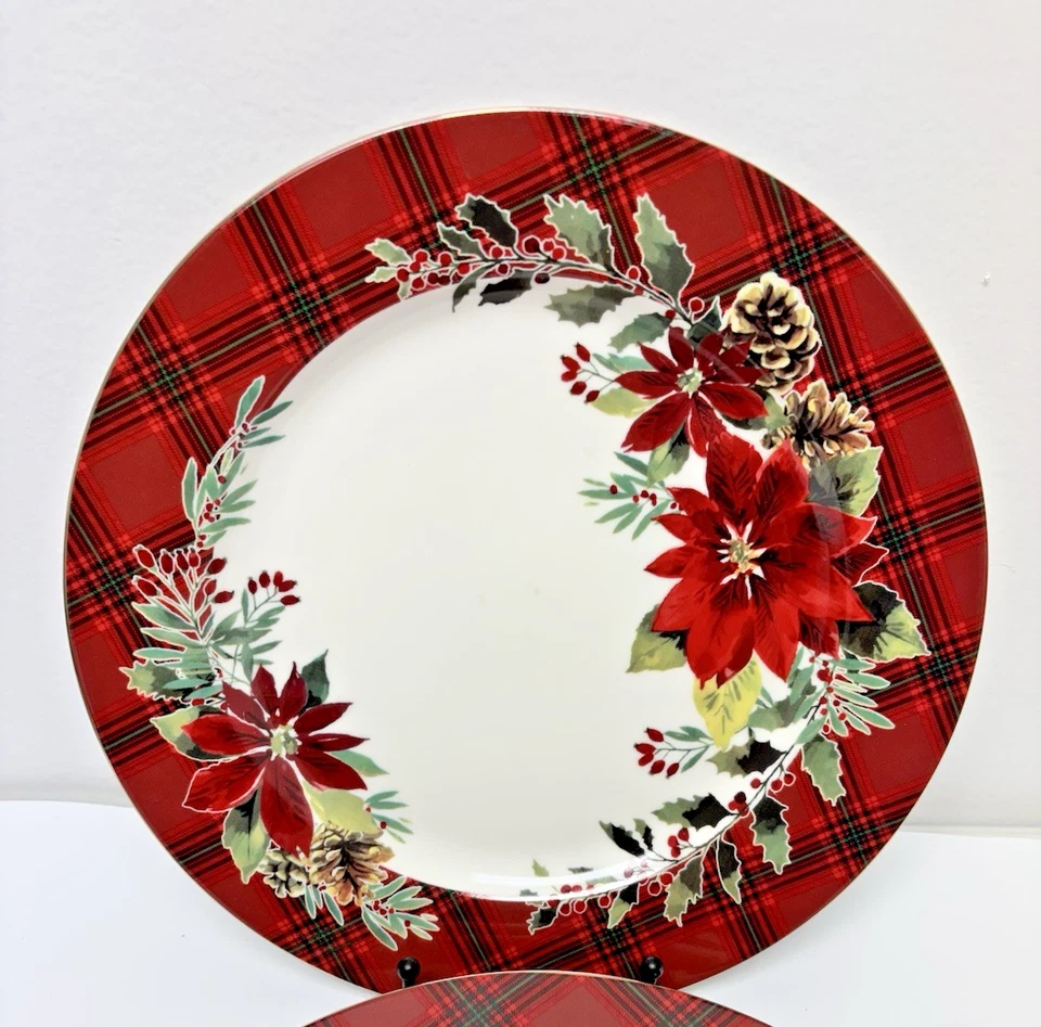 "Platos de cena Grace Tea Ware de porcelana fina de 10,5"" nunca usados"  Foto 2 de 2