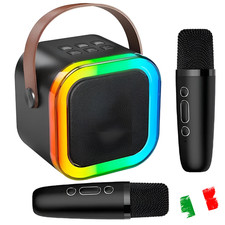 Machine De Karaoke Haut-Parleur Portable SANS FIL Pour Adultes Avec 2 Micros