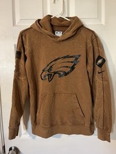Nike Philadelphia Eagles Salute To Service Hoodie Youth Large Brown Pullover