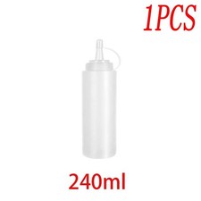 3pcs Plastic Clear Squeeze Squeezy Sauce Bottle Mayo Dispenser Bottles 240ML