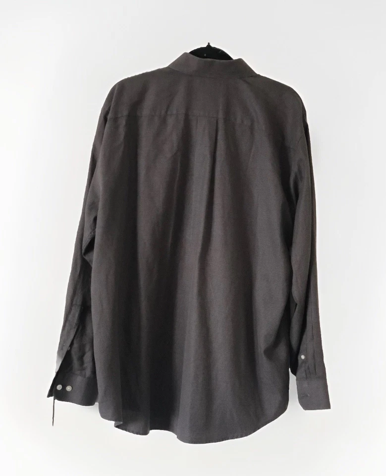 Daniel Crémieux Signature Dress Shirt Black And Cream houndstooth Pattern Size L - Image 3 of 4