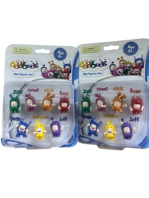 LOT OF 2 PK Oddbods Action Figure Toy Fuse,Jeff,Zee &+Mini Figurine Set  Ages 3+