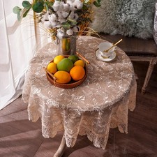 Tovaglia piccola rettangolare pizzo macramè tovaglia vintage shabby chic ricamo...