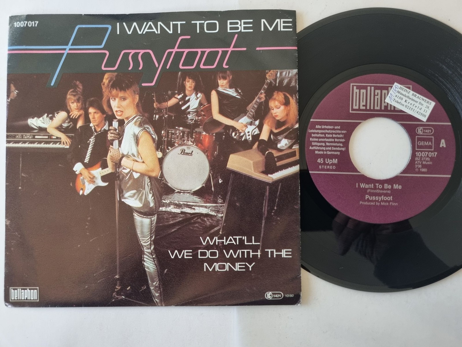 Pussyfoot - I Want To Be Me 7'' Vinyl Germany