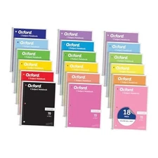  Spiral Notebooks, 18 Count Bulk Pack, 1 Subject, College Ruled Notebooks for 
