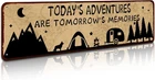 Rustic Camper Metal Tin Decor Sign 4" by 16", Home RV Camper Accessories Wall Dé