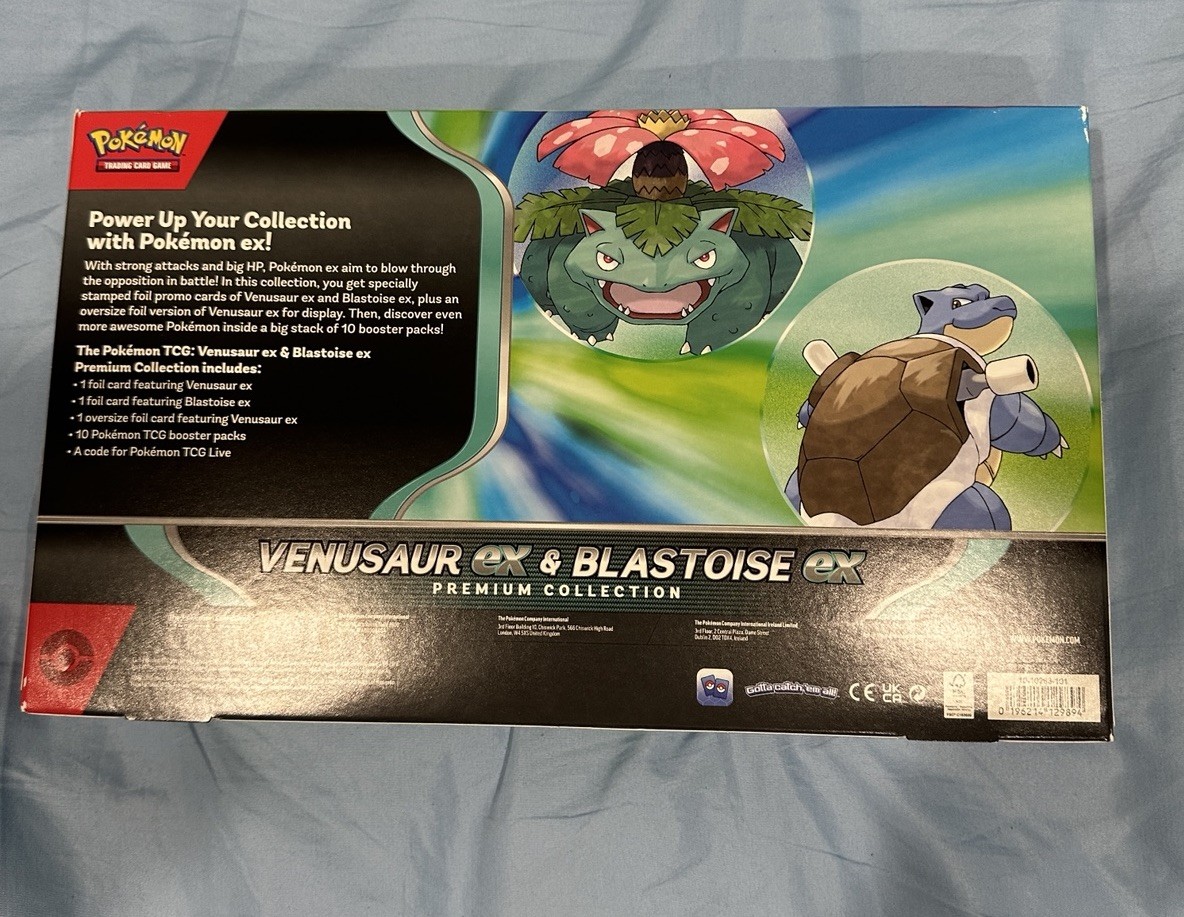 Venusaur Ex & Blastoise Ex Premium Collection Box GameStop | eBay