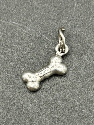 SMC STERLINGSILBER HUNDEKNOCHEN GESTEMPELT MINI CHARM ANHÄNGER DESIGNER 925