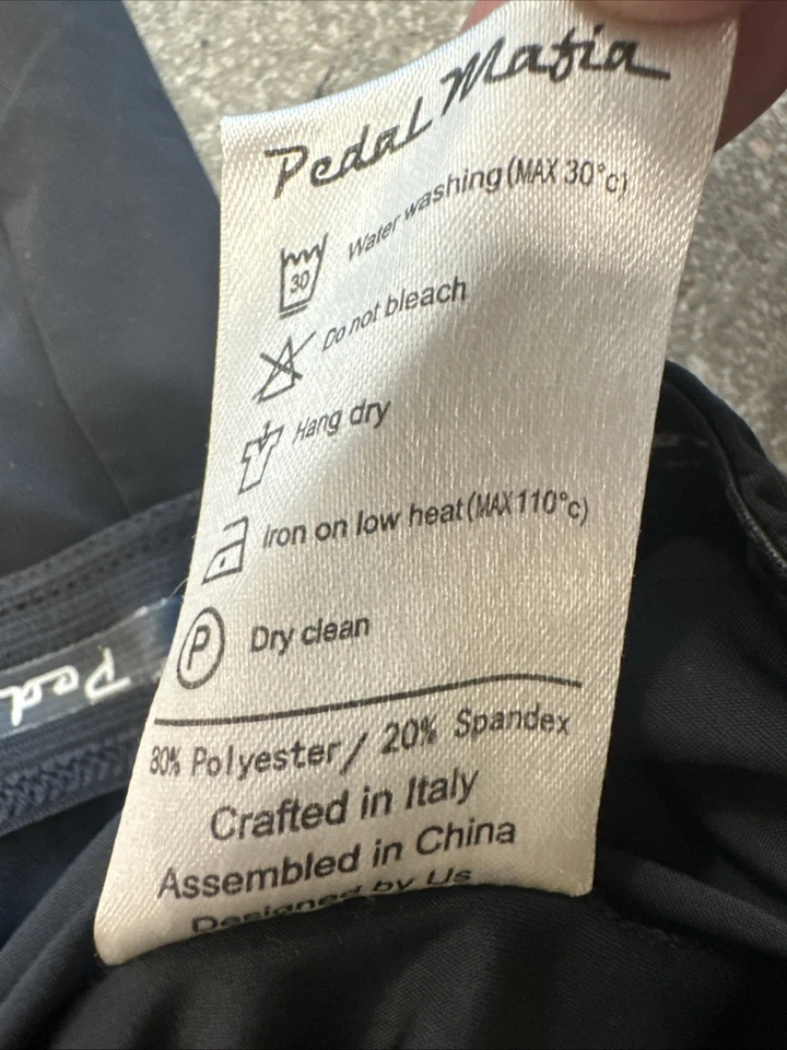 Pedal Mafia Cycling Jersey Sz M Stretch Performance Back Zip/Pockets 3/4 Sleeve - Image 4 of 4