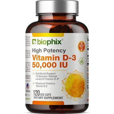 Biophix Vitamin D-3 50000 IU 120 Vcaps
