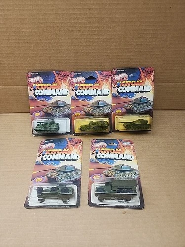 1984 VINTAGE HOT WHEELS VINTAGE ACTION COMMAND SERIES 5 vehicle set Missing Jeep