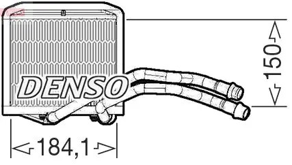 Für DENSO DRR09102 Heat Exchanger, interior heating DRR09102 Heater fits: ABART - Bild 2