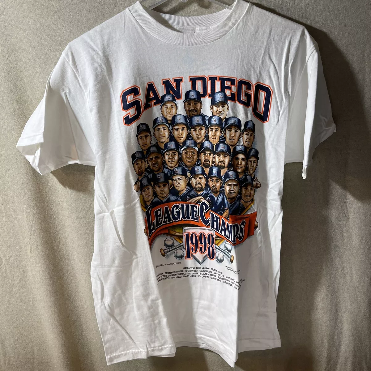 98 San Diego Padres Shirt Baseball Men's L Western Division