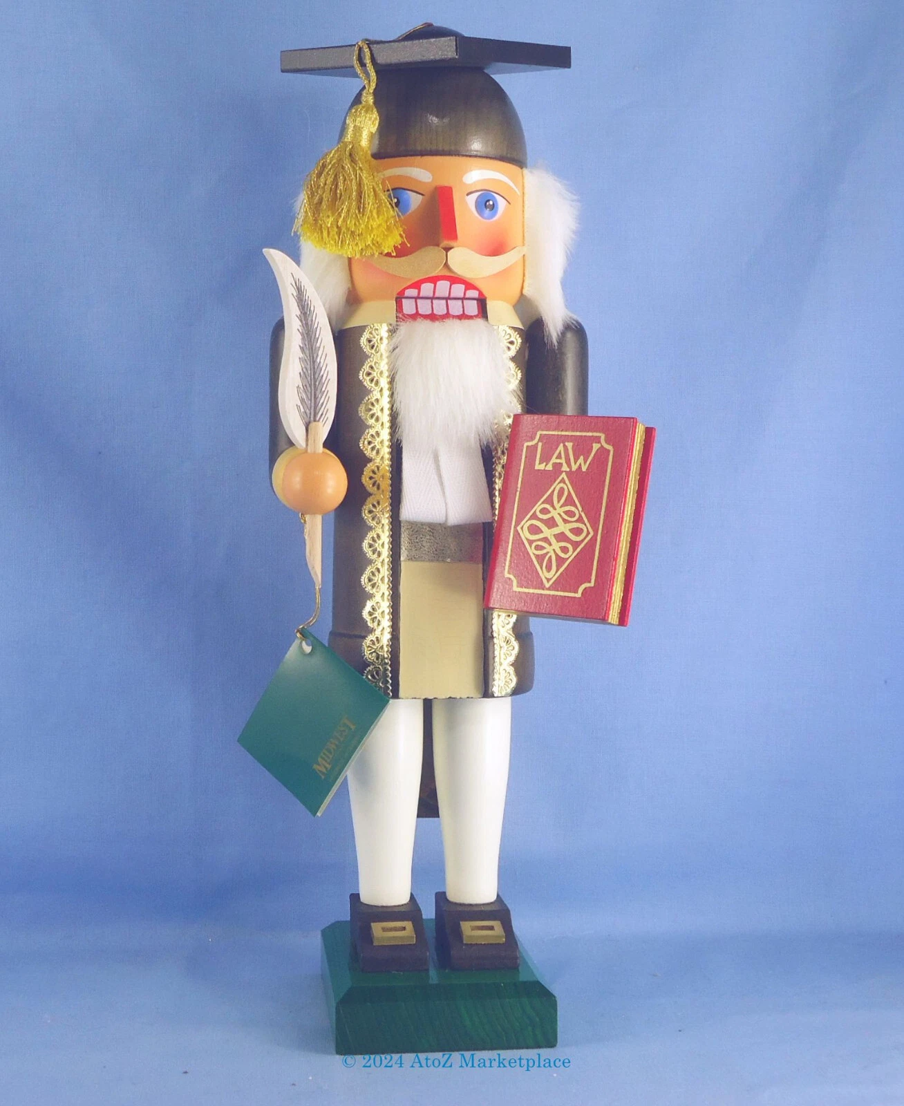Vintage German Nutcracker Franz Karl Scholar Law Professor 13" NIB Old Stock