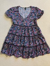 Adorable Wild Fable Black Floral Midi Dress Women's Small NWOT