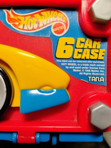 Mattel Hot Wheels 6 Car Carry Case w/Handle Splittin' Image ll Red Blue Yellow - Picture 3 of 19