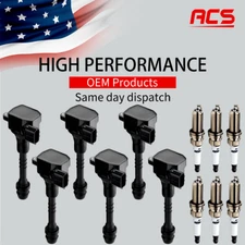 6X OEM Ignition Coil + Iridium Spark Plug For Nissan Frontier Quest Xterra UF349