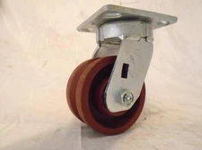 4" x 2" Swivel Caster Kingpinless 7/8" V-Groove Ductile Steel Wheel 1500 lbs