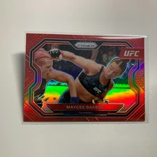 Maycee Barber 2021 Panini Prizm UFC Red Refractor Card 6/275 #163