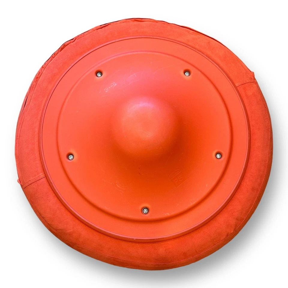 IKEA Virrig Balance Cojín Tabla Pie Taburete Microgamuza NARANJA Redondo Grande Niño Foto 2 de 4