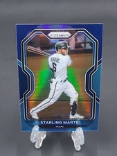 2021 Starling Marte Tier II SP Navy Blue Carolina Blue Refractor Panini Prizm