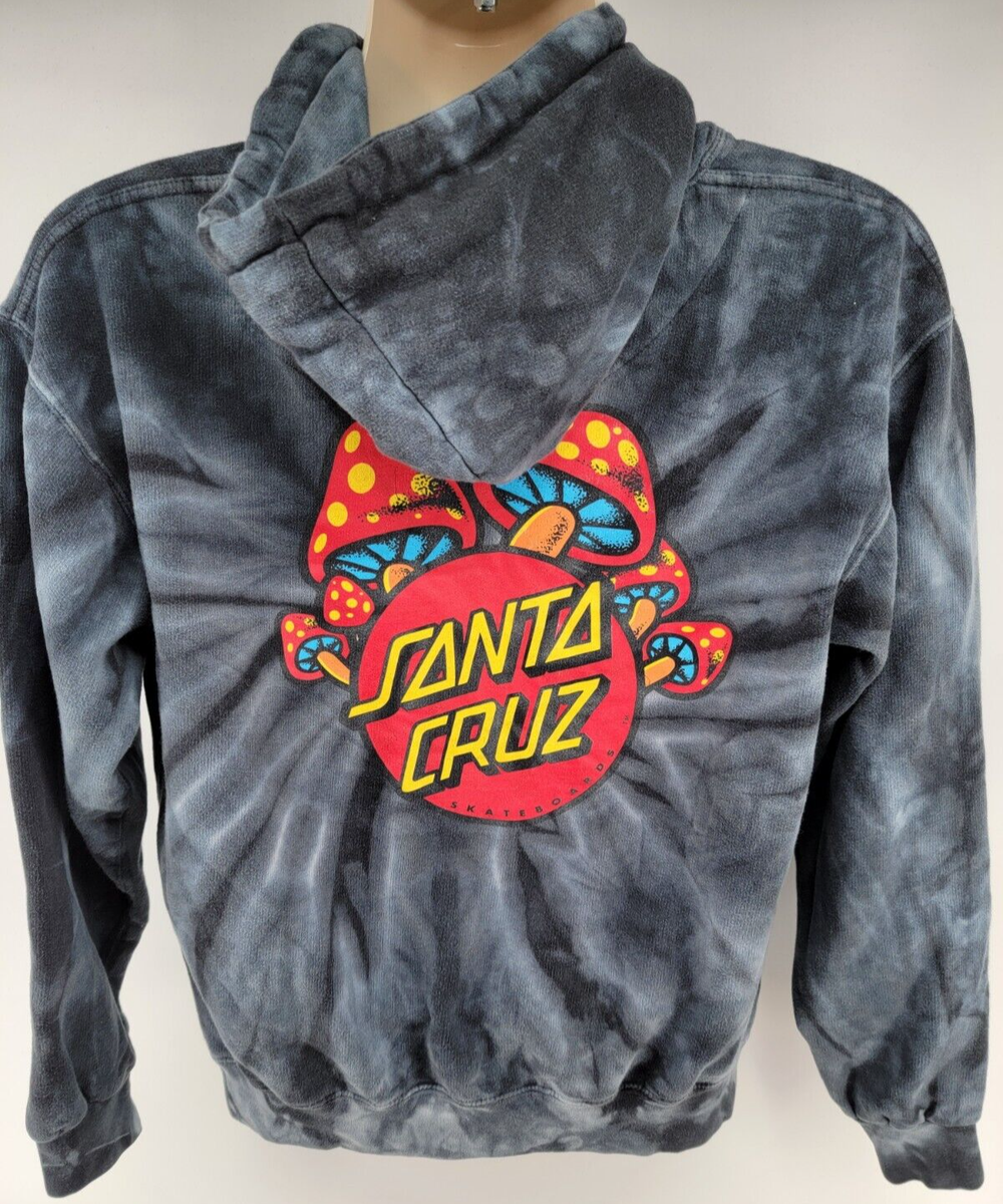 Santa Cruz Skateboards Hoodie Size M Tie-dye Mushrooms Colortone