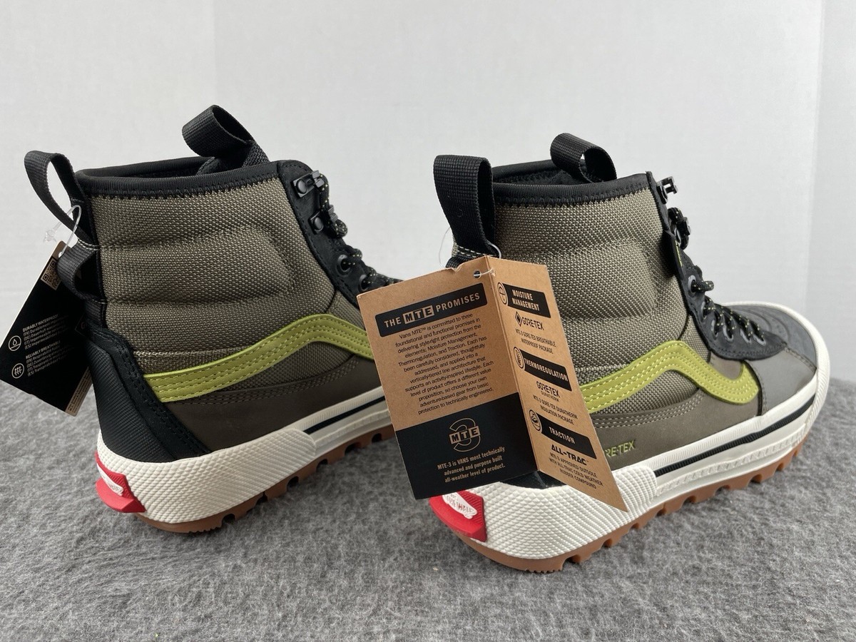 Vans Sk8-Hi GORE-TEX MTE-3 Mens 7.5 Womens 9 Green Waterproof Winter Boots Sk8-Hi Waterproof Insulated Shoe in Green / Black | Vans main image 3