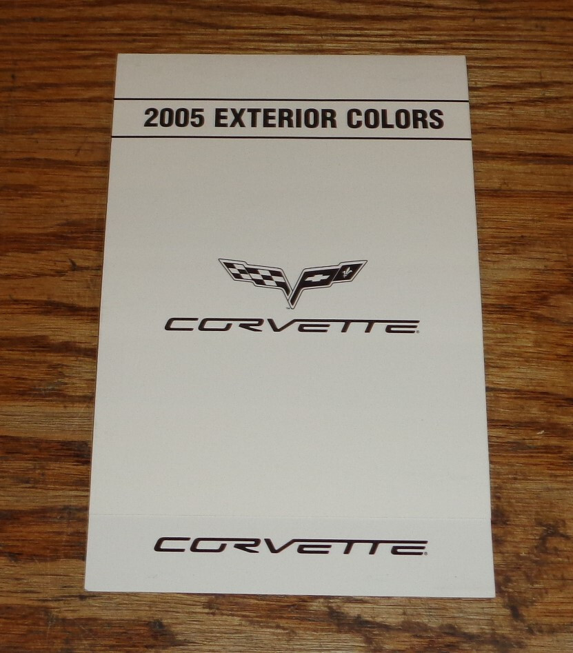Original 2005 Chevrolet Corvette Exterior Interior Colors Sales Brochure Chevy