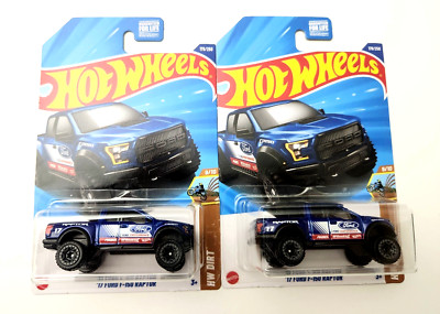 Hot Wheels  17 Ford F-150 Raptor Blue #178 178/250 - 2025 HW Dirt -2PCS