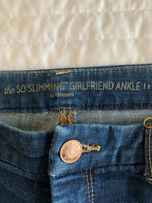 Chicos Women's Jeans, Sz 1,( Check Photo ) Blue Denim, Button