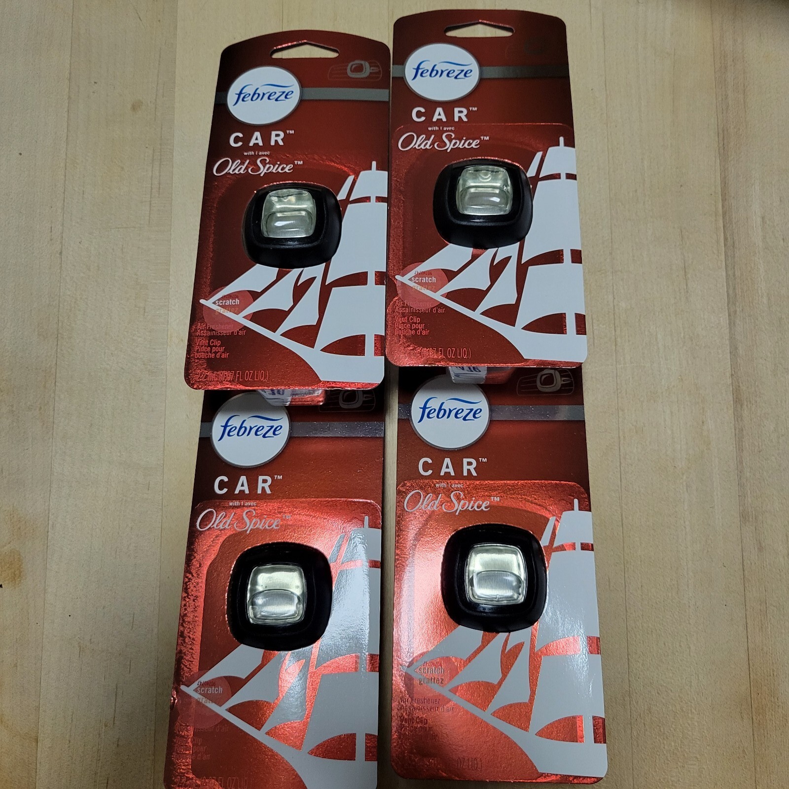 Febreze Car Vent Clip Air Freshener Old Spice Set of 4 (1 clip packs) eBay